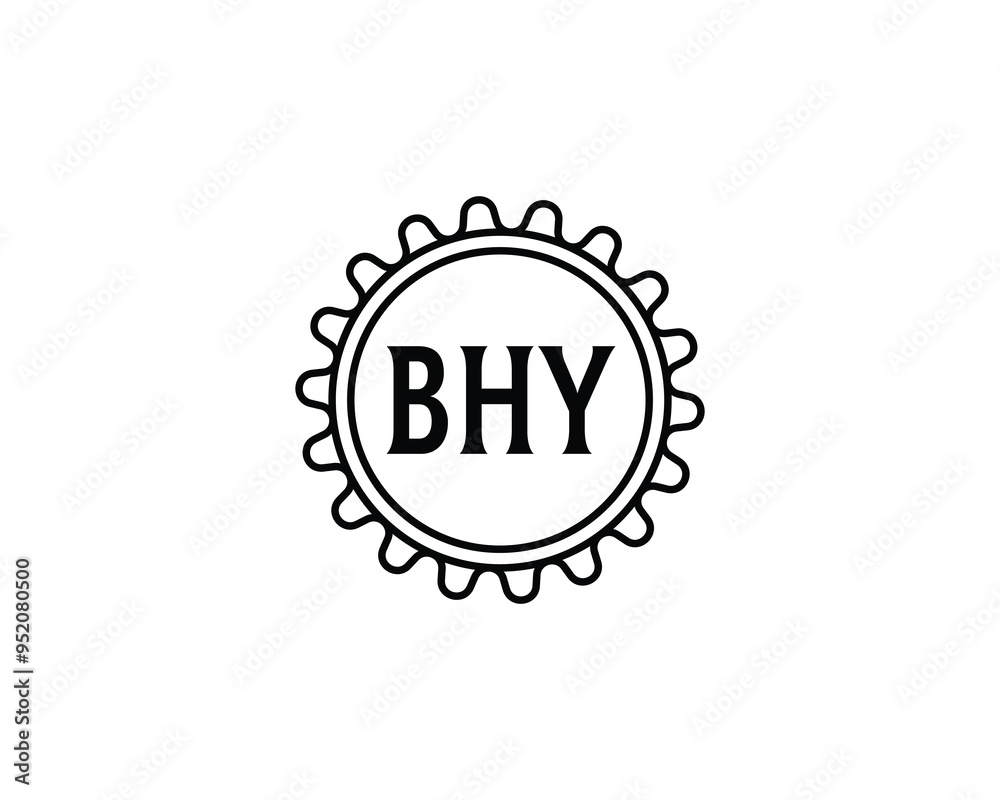BHY logo design vector template. BHY