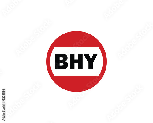 BHY logo design vector template. BHY photo