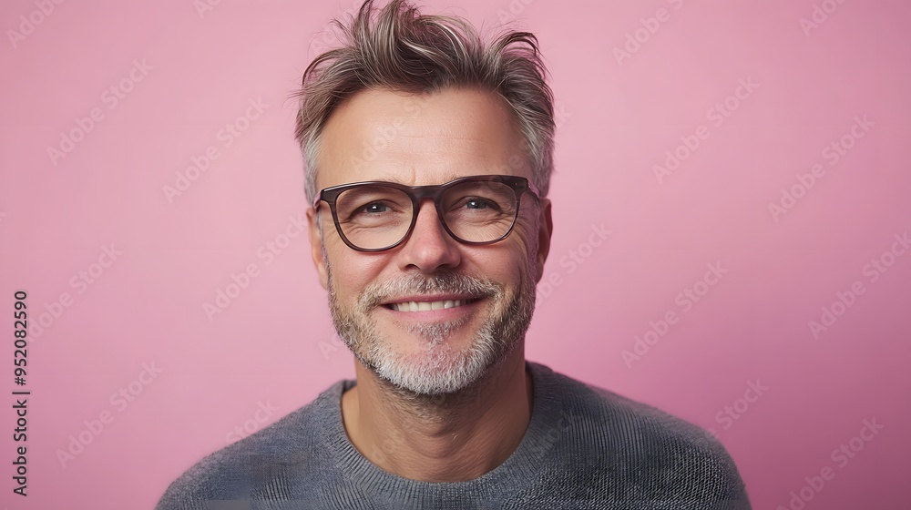 9. A middle-aged person expressing relief with a relaxed face and gentle smile 9. A middle-aged person expressing relief with a relaxed face and gentle smile