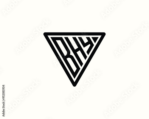 BHY logo design vector template. BHY photo