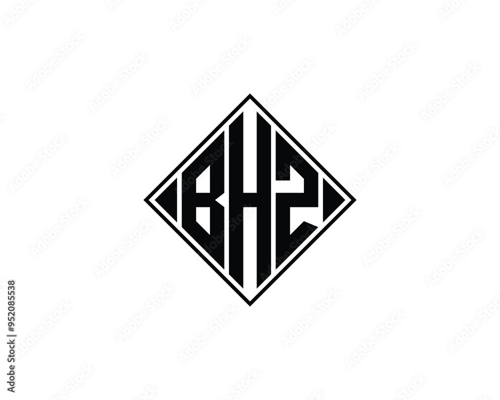 BHZ logo design vector template. BHZ BHZ logo design vector template. BHZ