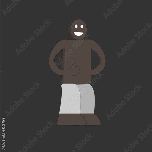 Simple Character with a Positive Attitude