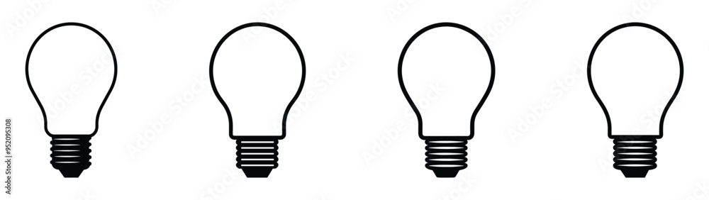 Light bulb icon. Light bulb vector icon. Idea icon. Lamp concept. Light bulb, isolated in modern simple flat design. Vector EPS 10 Light bulb icon. Light bulb vector icon. Idea icon. Lamp concept. Light bulb, isolated in modern simple flat design. Vector EPS 10