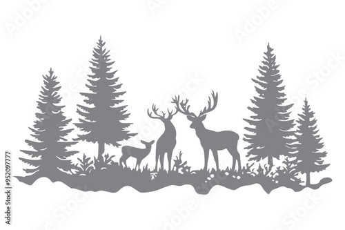 Winter Christmas Scene vector