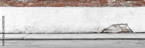 White Wall and Sidewalk Background