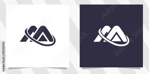 letter aa logo design vector