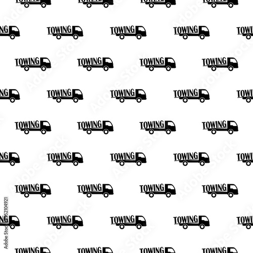 Car towing truck pattern repeat seamless 