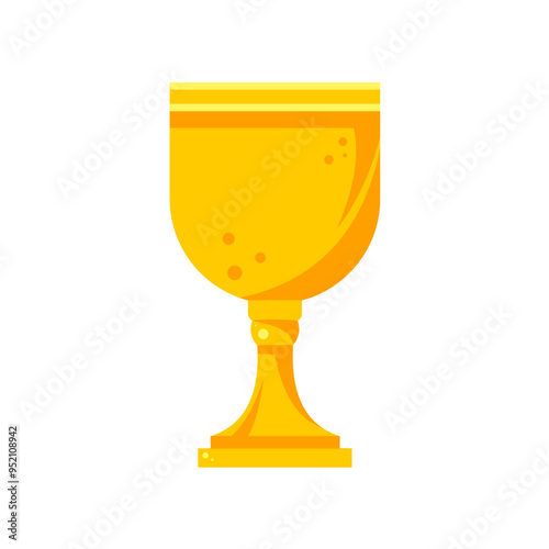  Golden chalice, cup - vector illustration 