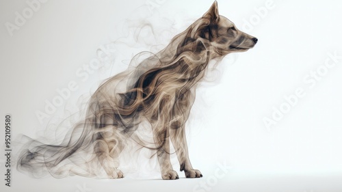animals emerging from smoke