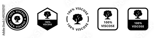 Viscose - vector signs for fabric or clothing.