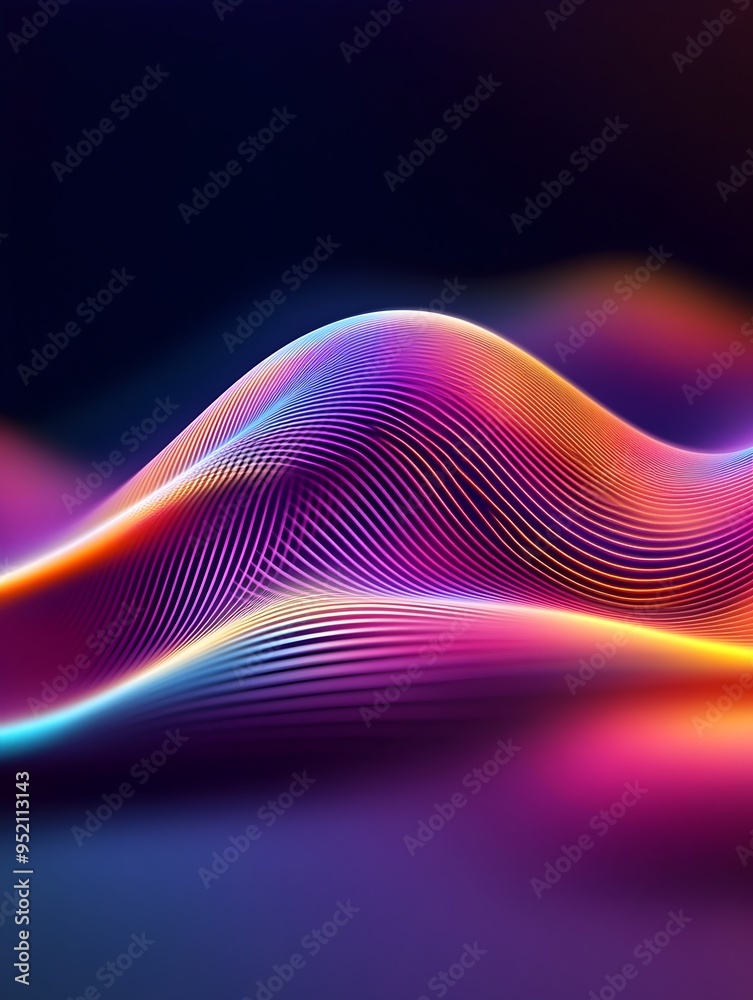 Mesmerizing Fluid Waves of Vibrant Neon Gradients and Curves Mesmerizing Fluid Waves of Vibrant Neon Gradients and Curves
