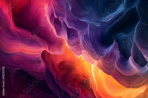 Abstract  Colorful Swirling Canyon