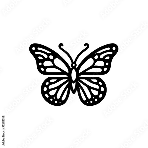 Butterfly icon vector.