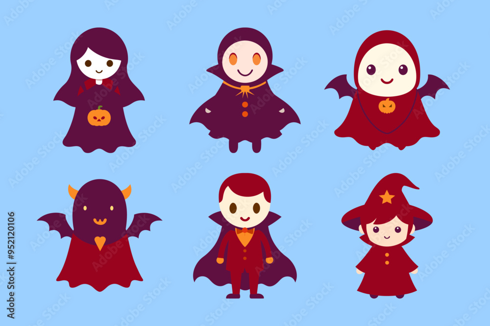 Cartoon ghost, witch and Dracula Halloween decoration, vector illustration for card design, print, website and social media. Cartoon ghost, witch and Dracula Halloween decoration, vector illustration for card design, print, website and social media.