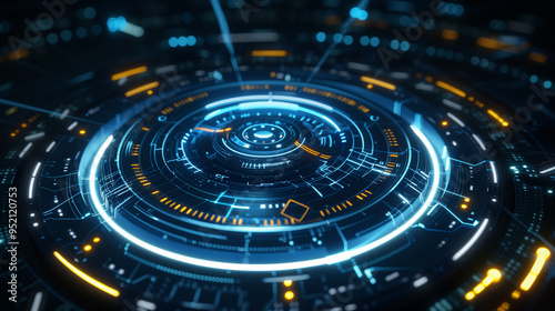 Wallpaper Mural Circle cyber style background Torontodigital.ca