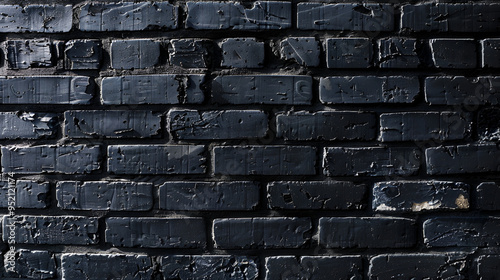 Black brick wall texture background Black brick wall texture Black brick wall background ai generative.