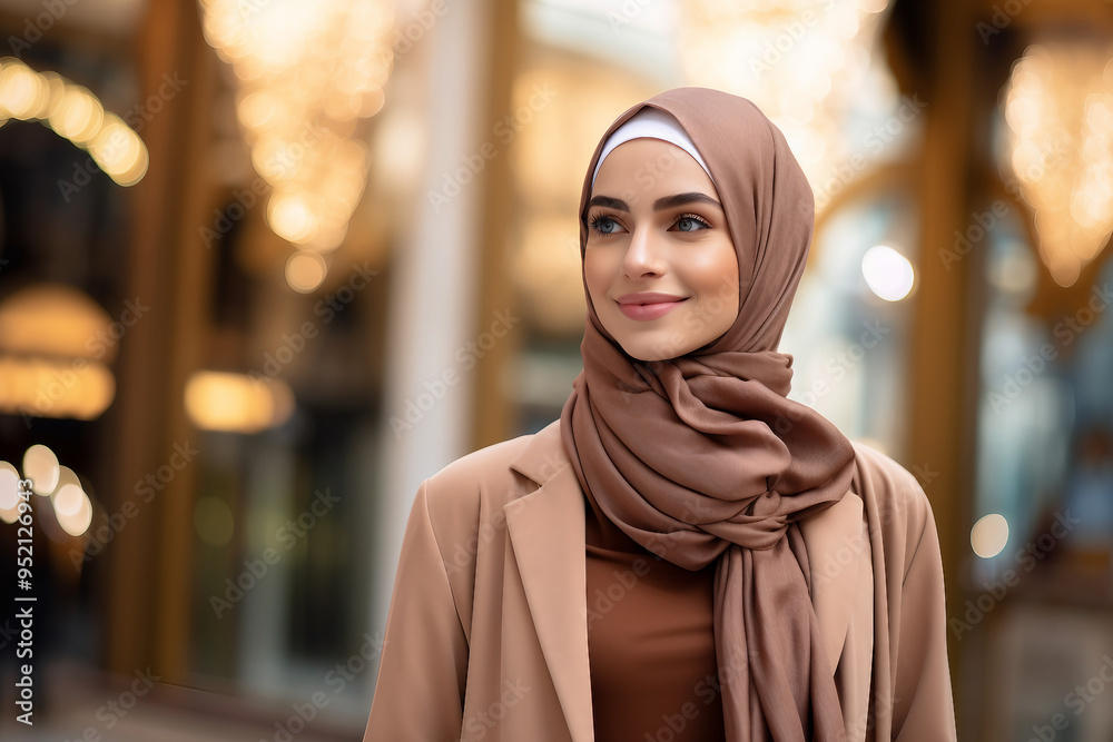 Beautiful arabian young woman in modern life everyday routine business, Generative AI Beautiful arabian young woman in modern life everyday routine business, Generative AI