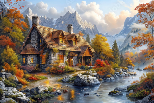 Idyllic countryside summer ...