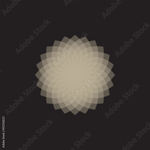 abstract grey color flower design.