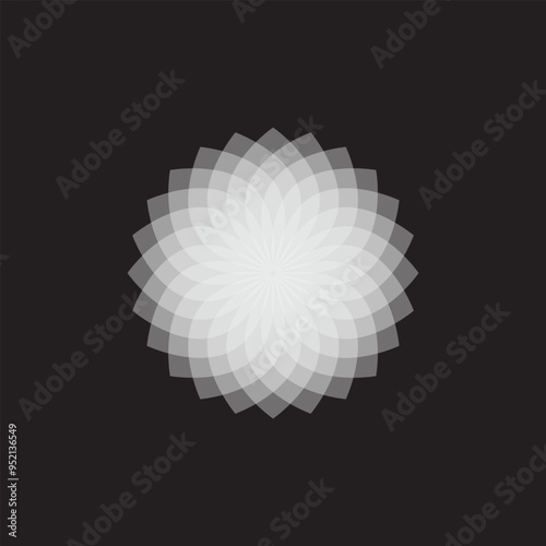 Abstract white color flower design.