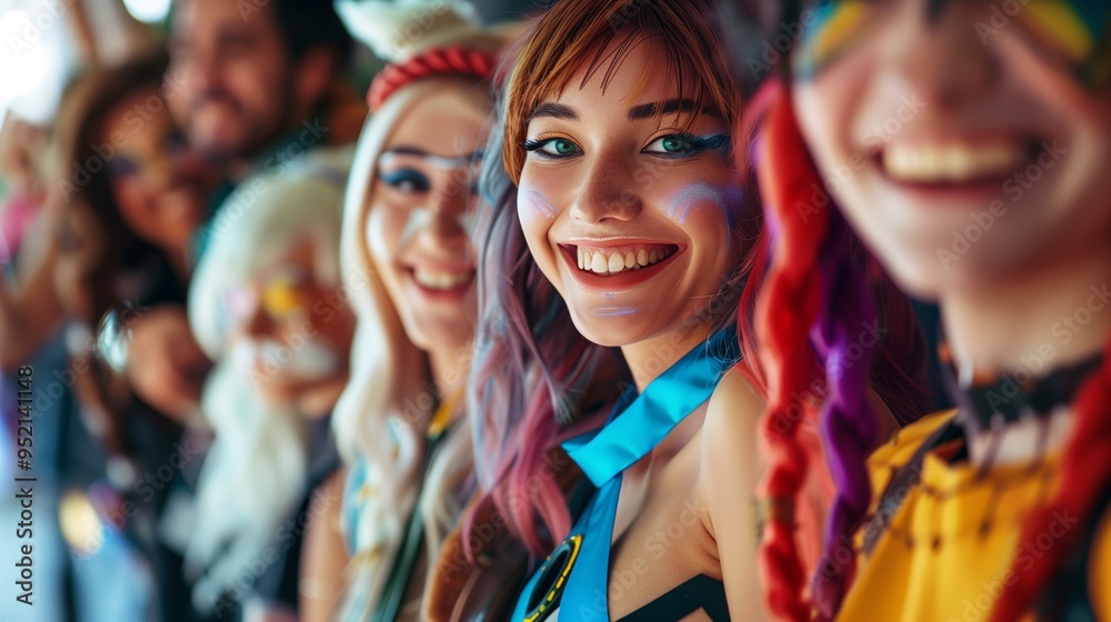Smiling Faces at Cosplay Event Smiling Faces at Cosplay Event