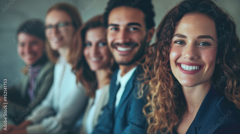 Smiling Diverse Professionals Portrait Smiling Diverse Professionals Portrait