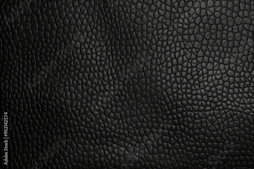 Black leather close-up texture flat lay background