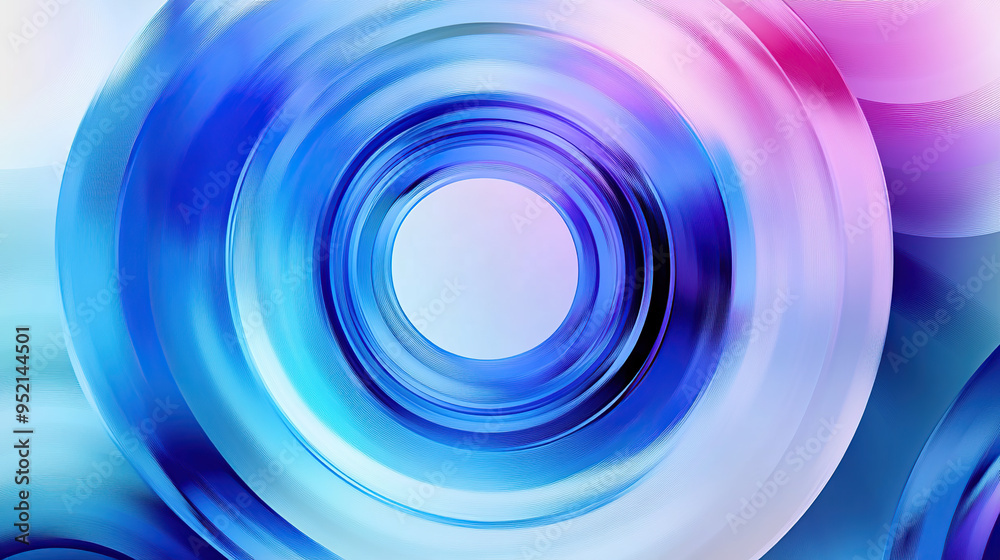 abstract transparent glass design featuring concentric circles in ...