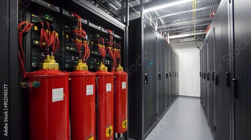 Data Center Fire Suppression Systems Integrated with Security Protocols for Comprehensive Facility Protection and Risk Management photo