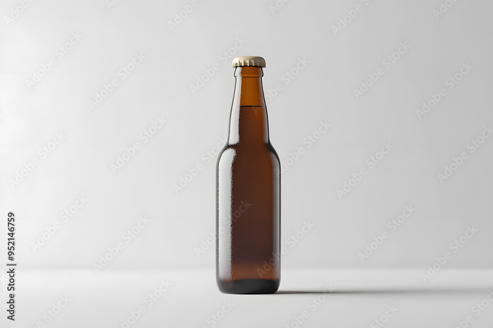 Beer bottle mock up, isolated on transparent background Beer bottle mock up, isolated on transparent background