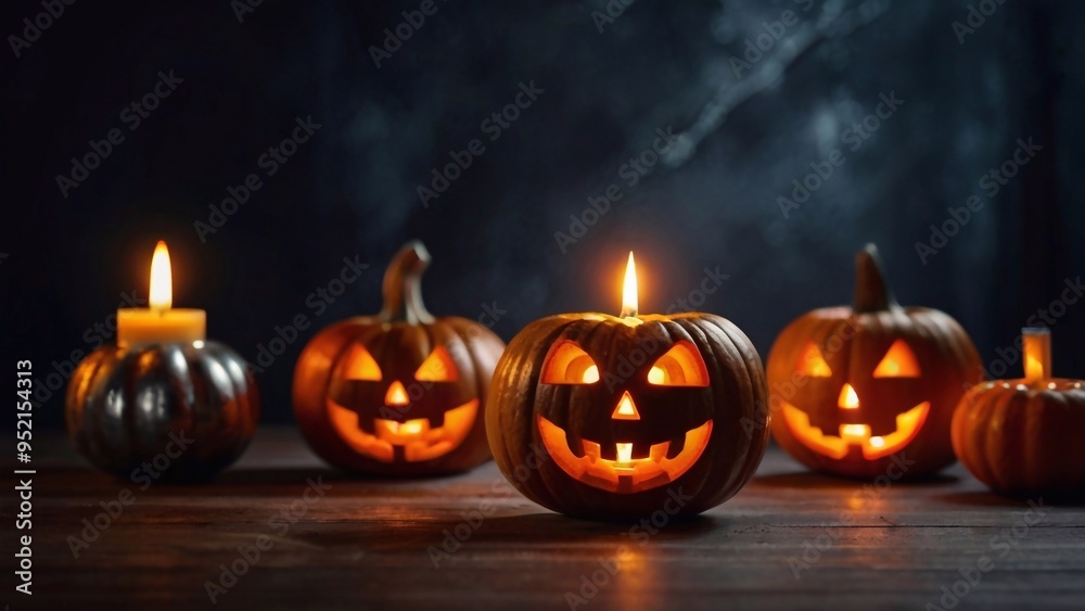 Halloween event background with charming upscale pumpkins. Premium illustration for banners, posters, greetings and Halloween celebrations. Halloween event background with charming upscale pumpkins. Premium illustration for banners, posters, greetings and Halloween celebrations.