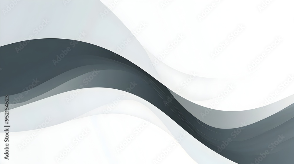 Minimalistic and Elegant Slide Background in Shades of Cool Grey and Soft White Leaving a Blank Center Space for Versatile Content Display and Presentation Needs
