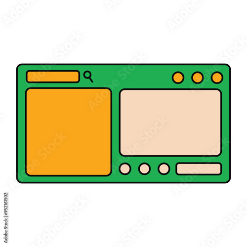 Retro UI Frame Element