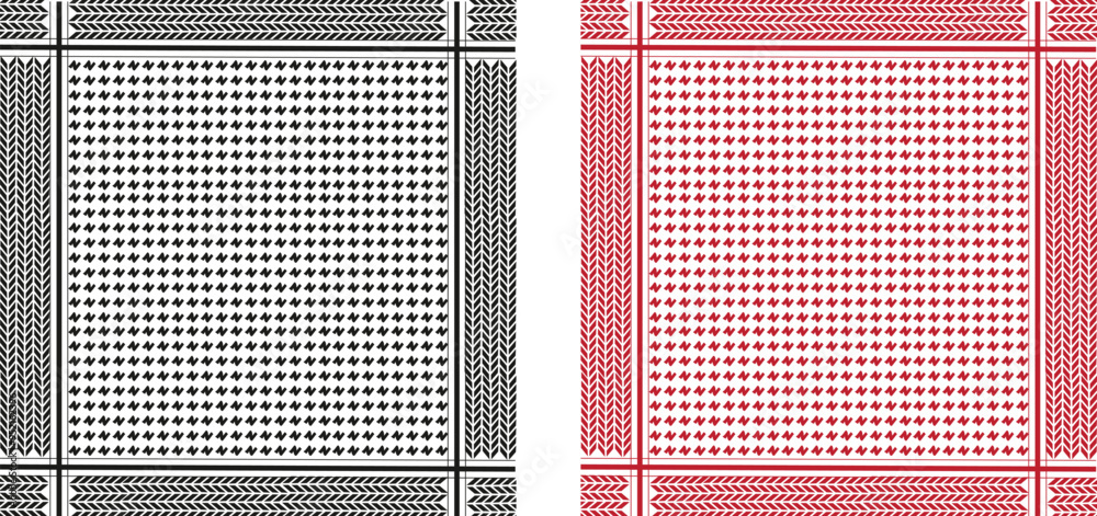 keffiyeh Arabic pattern for print on scarf isolated on a transparent ...