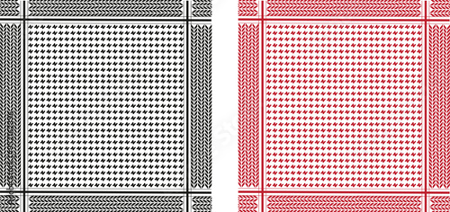 keffiyeh Arabic pattern for print on scarf isolated on a  transparent background