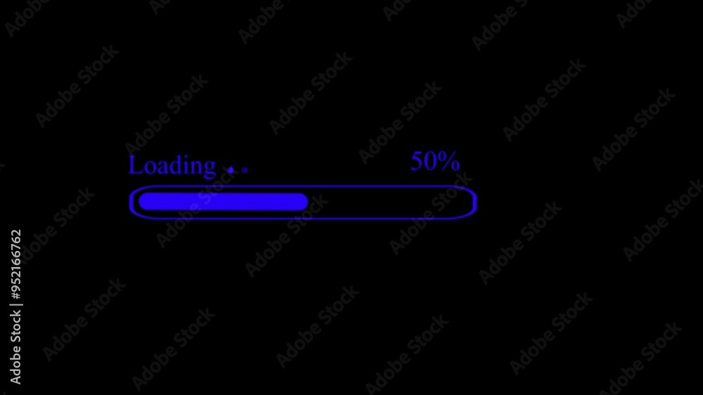 0 to 100 Loading Bar Screen: Pixelated Progress Animation for Downloading black background. 0 to 100 Loading Bar Screen: Pixelated Progress Animation for Downloading black background.