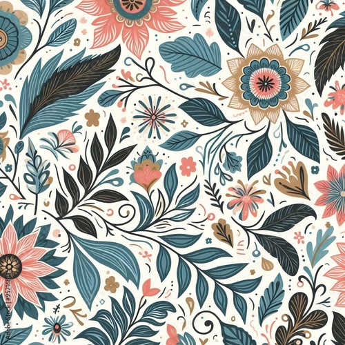 seamless pattern with flowers