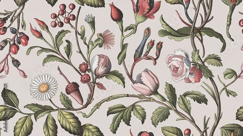 seamless pattern with flowers
