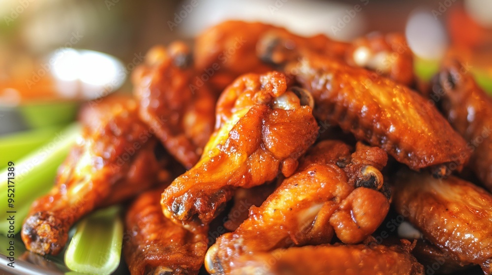 Image of perfectly cooked chicken wings. Image of perfectly cooked chicken wings.