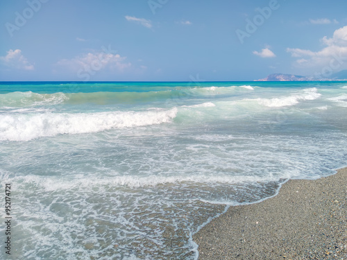 Pebble beach of the Mediterranean sea