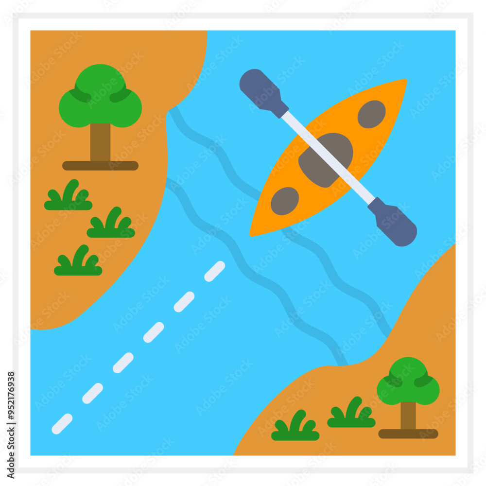 Obraz premium Kayaking Icon