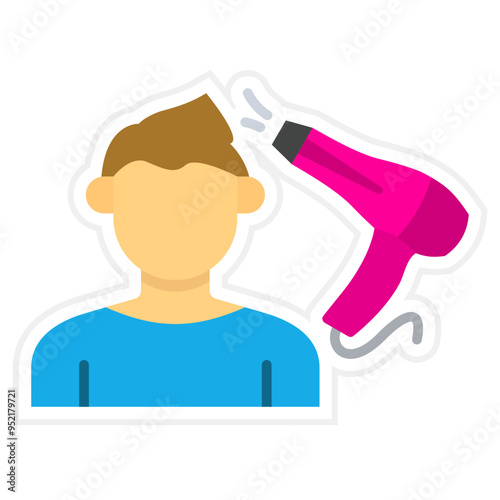 Drying hair Icon