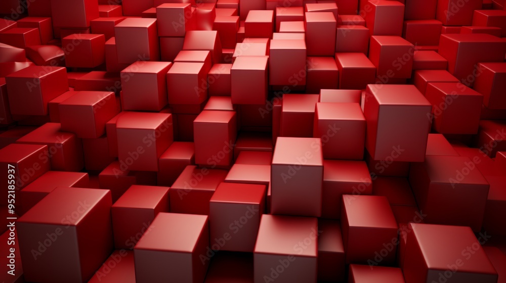 cubes monochrome red plastic smooth matte surface cubes monochrome red plastic smooth matte surface