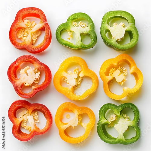 Fresh organic bell peppers in vibrant red and yellow, perfect for healthy vegetarian meals