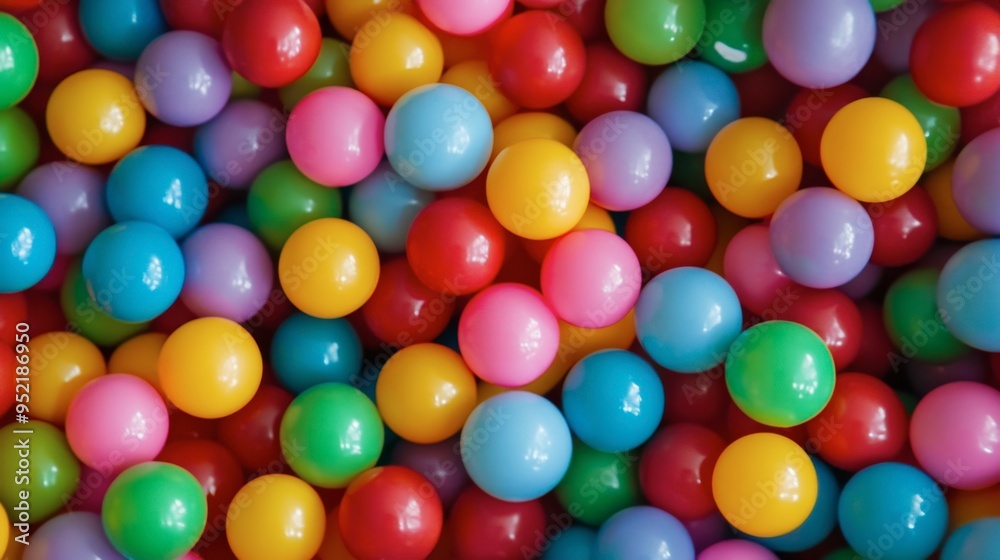 Ball pit filled with colorful plastic balls in a childrenâ€™s play area. 
