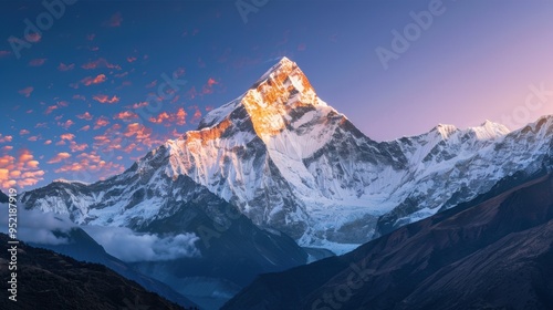 View of the sunset at night on Mount