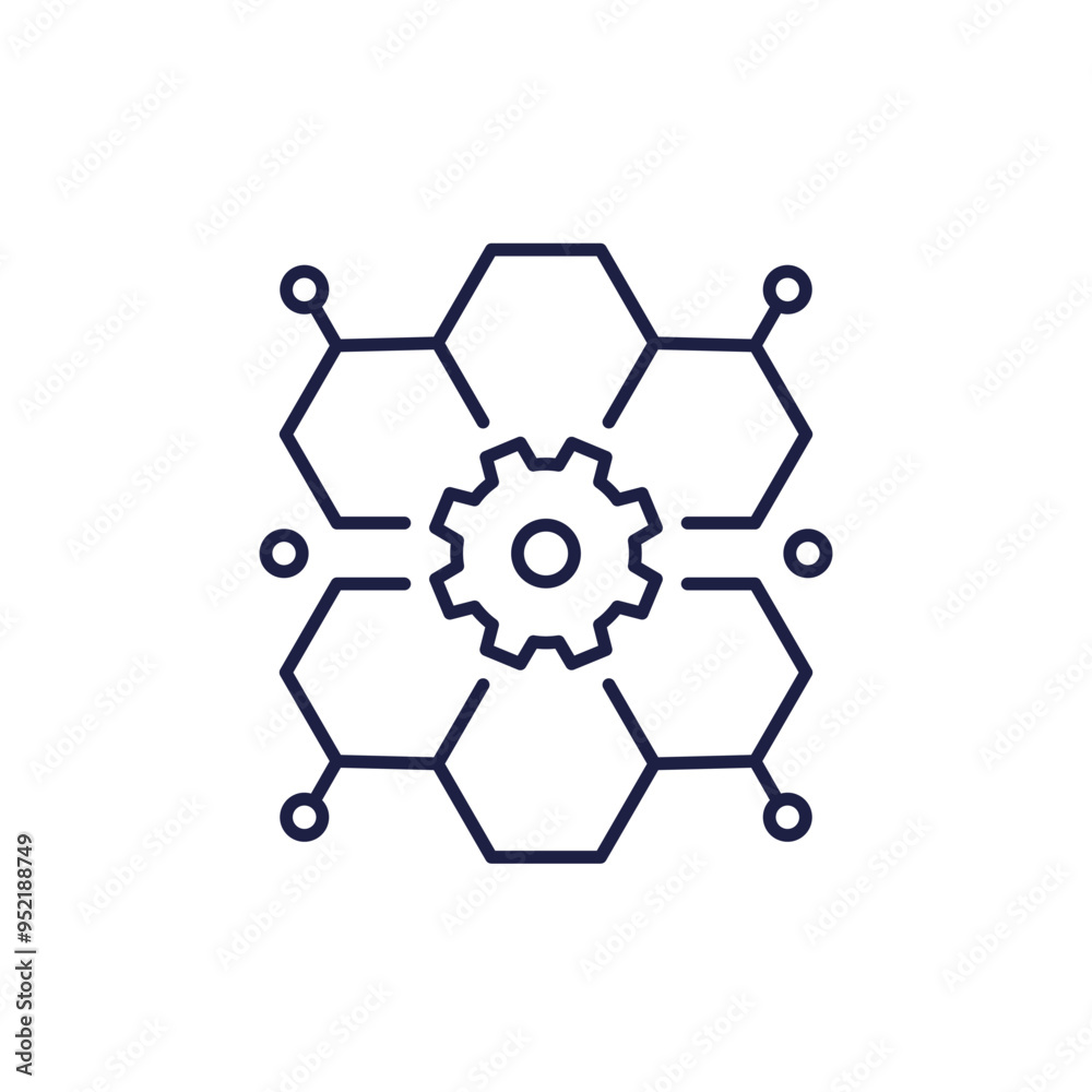 bioengineering line icon, biotechnology vector bioengineering line icon, biotechnology vector