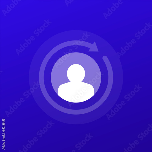 employee turnover icon, transparent design