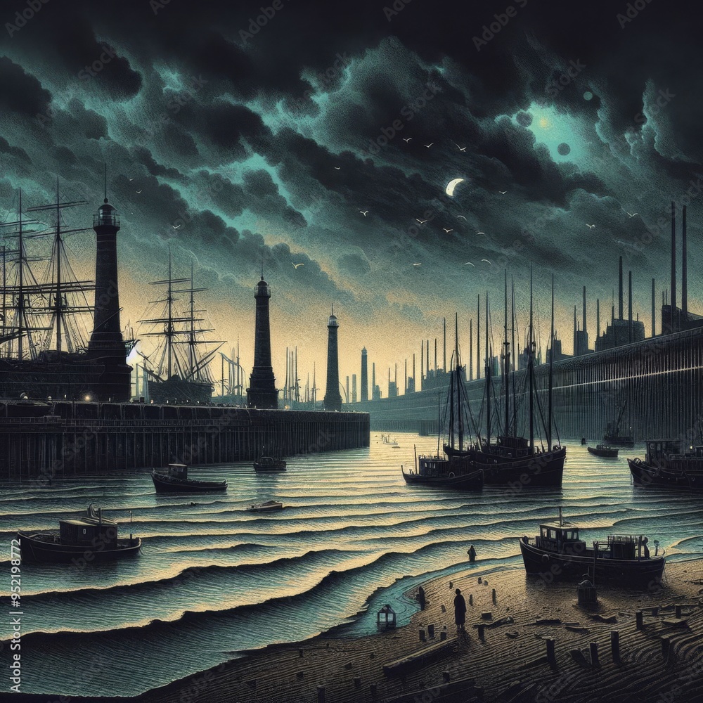 Naklejka premium The Silent Port