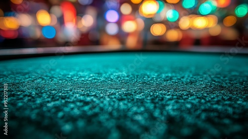 Wallpaper Mural Close-Up of green Table with Blurred Casino Background Torontodigital.ca